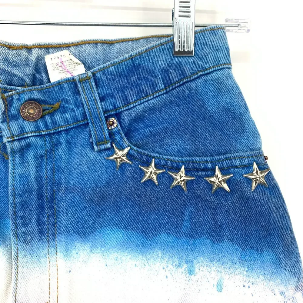 Vintage Upcycled Levis 512 Cut Off Denim Shorts Womens Sz 26